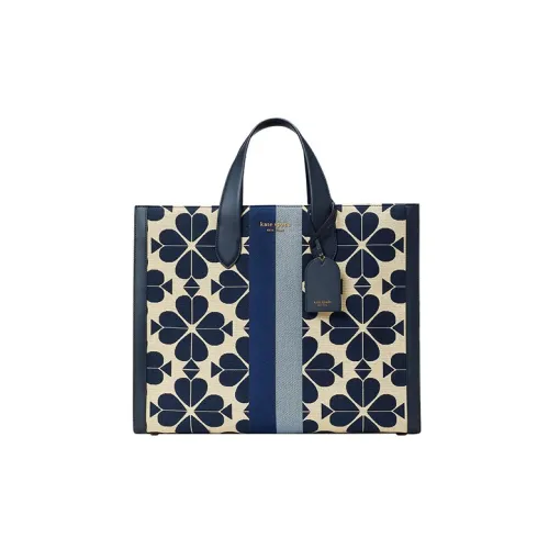Kate Spade Цветочный Ткань с Кожаными Вставками Тоут Сумка Сумка для покупок Сумка через плечо Сумка Большая Женская