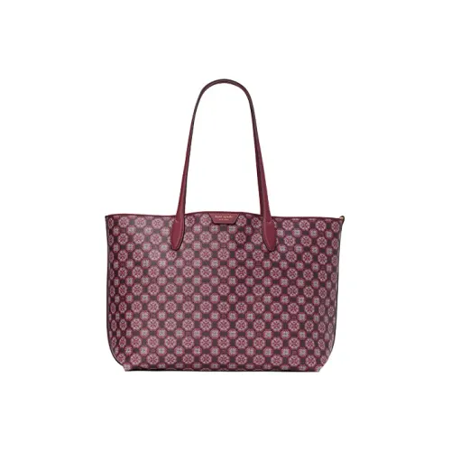 Kate Spade Цветочный дизайн Искусственная кожа Тоут Сумка Сумка для покупок Сумка Сумка через плечо Женская Розовая и Бургунди
