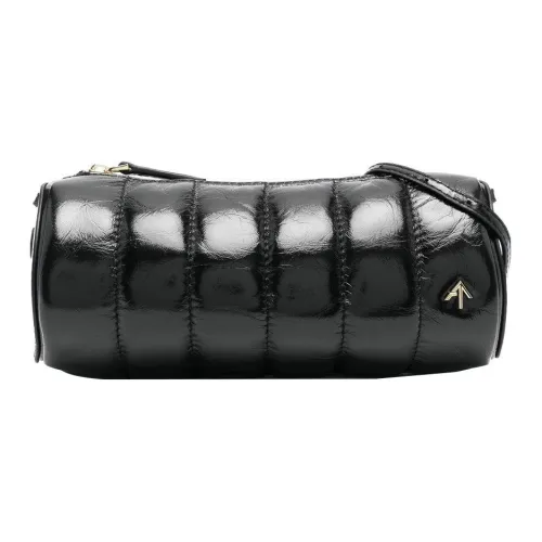 Manu Atelier Лоскутная вышивка Напп-кожа Сумка через плечо Женская Черная