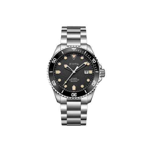 FIYTA Ocean Express Автоматический Механический Механизм Нержавеющая Сталь Ремешок Часы Мужские Черный Циферблат