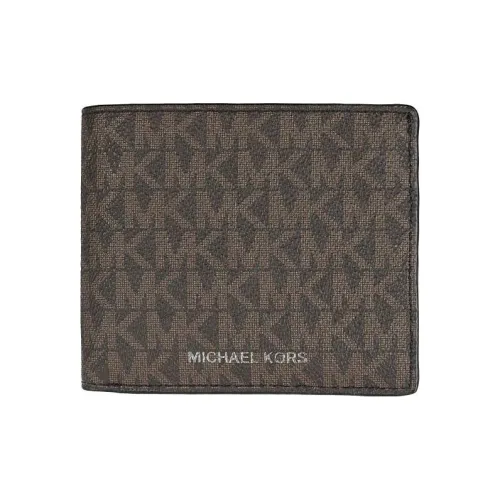 MICHAEL KORS Greyson Logo Printed Canvas Wallet Men's Brown