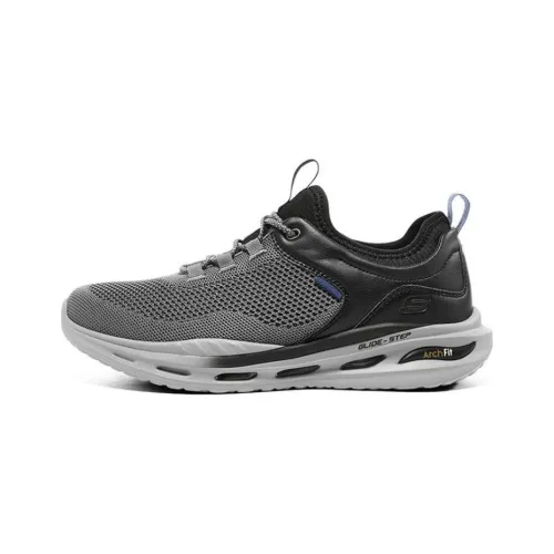 Skechers Arch Fit Series Амортизация Легкий Низкий Топ Повседневные Беговые кроссовки Мужские Серый Черный