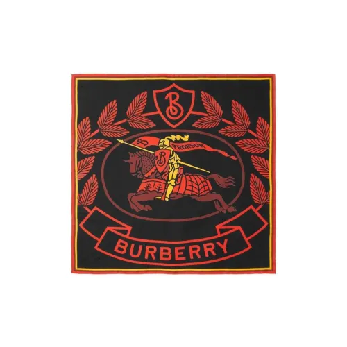 Burberry Шелковые шарфы Красный/Черный Унисекс