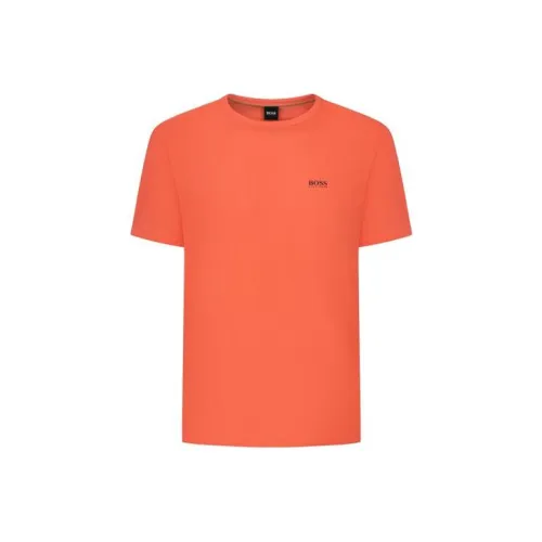 Hugo Boss T-Рубашка Мужская Оранжевая Красная
