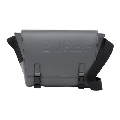 Burberry Horseferry Телячья кожа Курьерская сумка Сумка через плечо Маленькая Мужская Серый