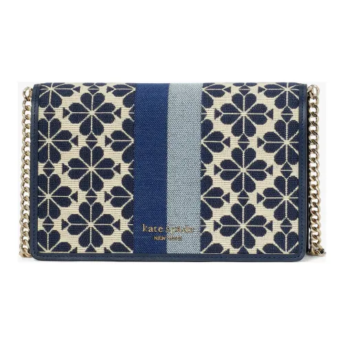 Kate Spade Цветок Ткань с Спилок Коровьей Кожи Цепочка Кошелек Сумка через плечо Маленькая Женская