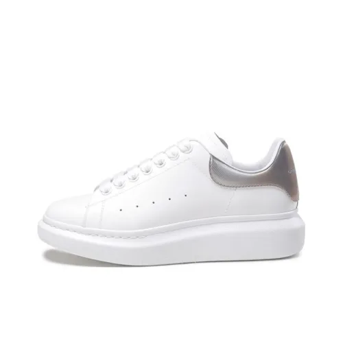 Alexander McQueen Oversized Sneaker Low Топ Стильные Скейтбординги Мужской Белый Серебристый