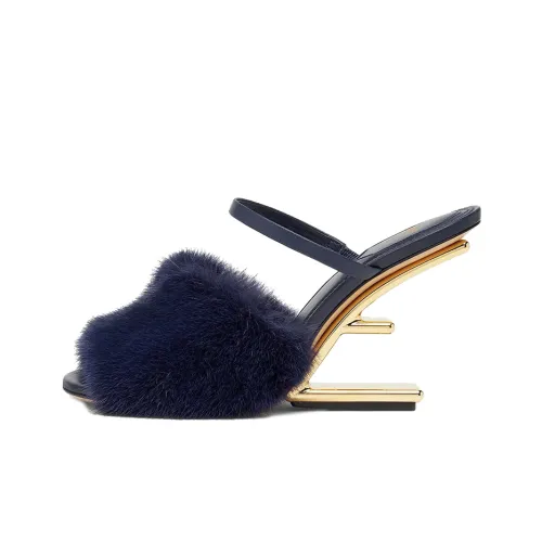 FENDI First Быстросохнущие Слипоны Женские Синие