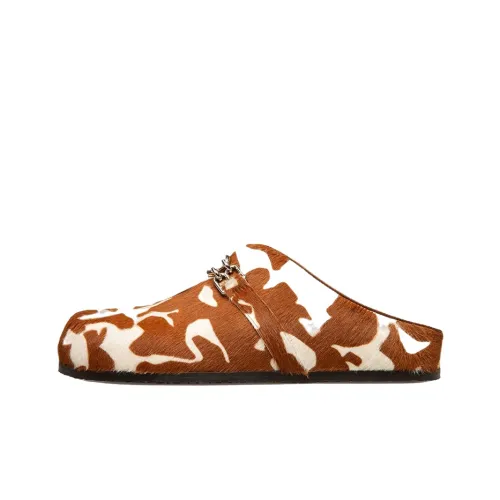 BALLY Домашние тапочки с резиновым покрытием женские коричневые