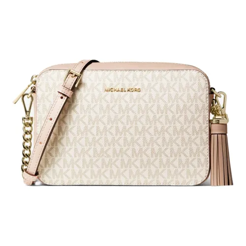 MICHAEL KORS Jet Set Коровья кожа Искусственная кожа Camera Сумка Сумка через плечо Сумка на плечо Женские Экрю Нежно-розовый