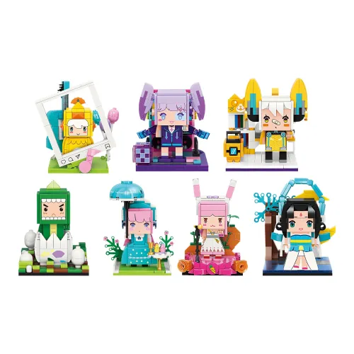 QIMENGJIMU x Mini World Милое платье вверх сборка LEGO слепые коробки 2 шт коробка Mystery 6 шт коробка Mystery