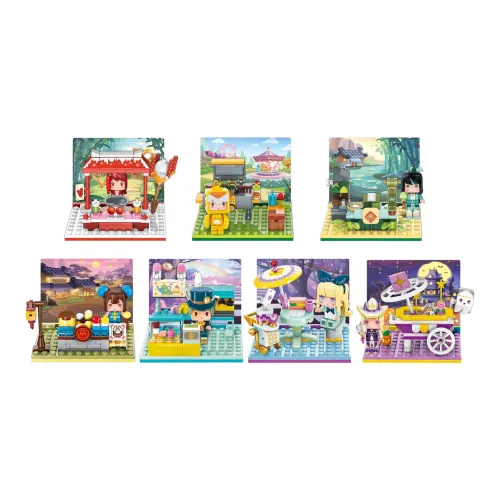 QIMENGJIMU x Mini World Свежий образ DELICIOUS Сборка Конструкторы Слепые коробки 2 шт Mystery Коробка 6 шт Mystery Коробка