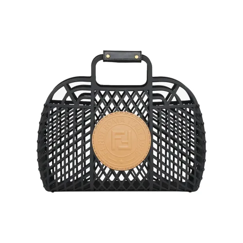 FENDI ABS с коровьей кожей средний женский черный