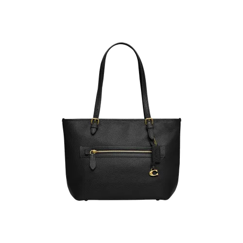 COACH Taylor GRAIN LEATHER Tote Bag Shoulder Bag Large Women's Black