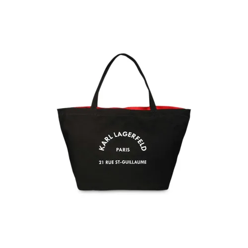 Karl Lagerfeld Ткань Тоут Сумка Сумка для покупок Сумка на плечо Сумка Женская Черная