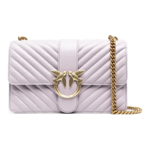 PINKO Love Icon Sheepskin Calfskin Маленькая квадратная сумка сумка через плечо сумка на плечо женская фиолетовая