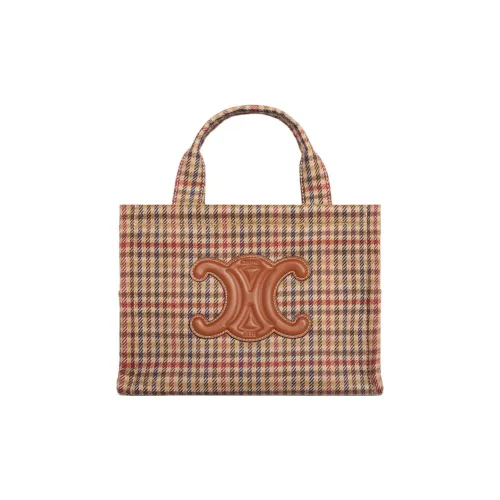 CELINE Cabas Ткань с коровьей кожей сумка-тоут сумка для покупок сумка через плечо маленькая сумка женская