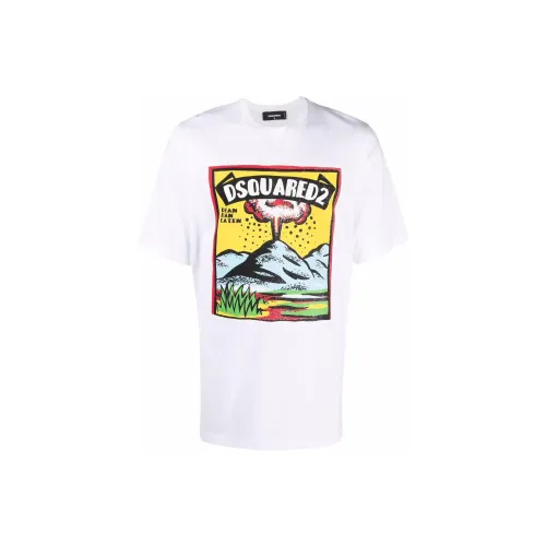 DSQUARED 2 Белый Мужской T-Рубашки