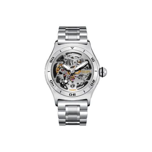 REEF TIGER Автоматический Механический Часы Мужские Aurora 44 мм Skeleton