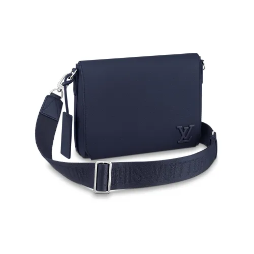 LOUIS VUITTON Messenger Коровья кожа Сумка через плечо Стандартная Мужская Морской синий