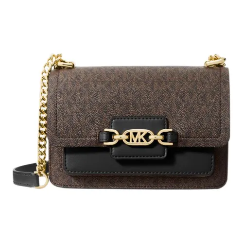 MICHAEL KORS Heather Холст Сумка через плечо Экстра Маленькая Женская Коричневый Черный