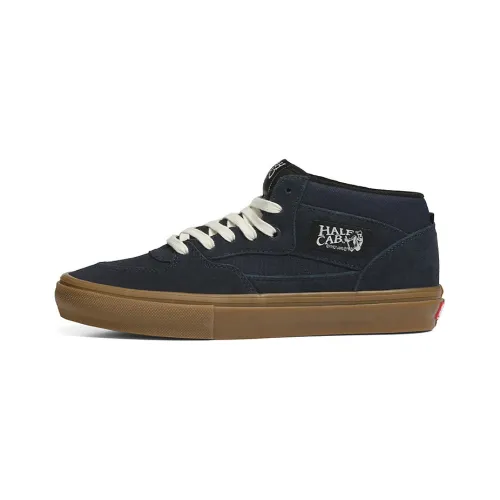 Vans Half Cab Износостойкий и Легкий MID Топ Скейтборд Кроссовки Унисекс Синий