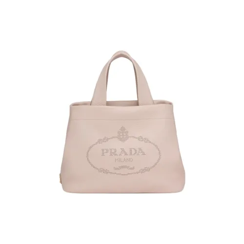 PRADA Кожа Тоут Сумка Сумка для покупок Сумка на плечо Сумка среднего размера Женская Светло-розовая