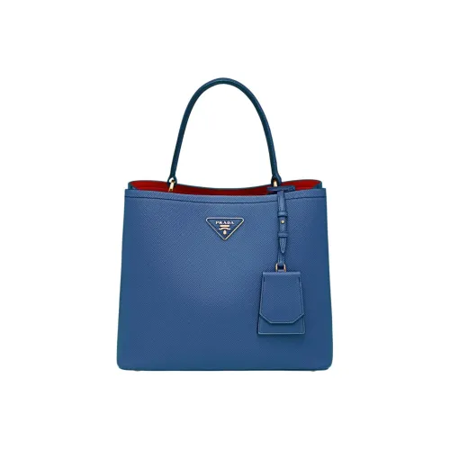 PRADA Saffiano кожа через плечо сумка большая женская цвет вискозный синий
