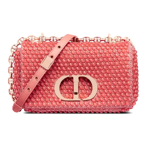 DIOR Телячья кожа Ручная сумка через плечо Маленькая Женская Кораллово-розовая