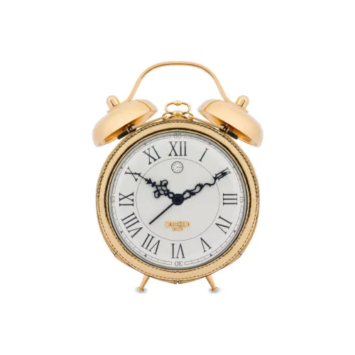 MOSCHINO Телячья кожа Сумка с будильником Портативная сумка через плечо Женская золотая сумка через плечо