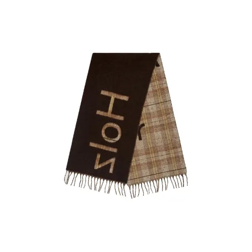 HOLZWEILER Шарфы из шерсти Wool Knit, темно-кофейный, унисекс