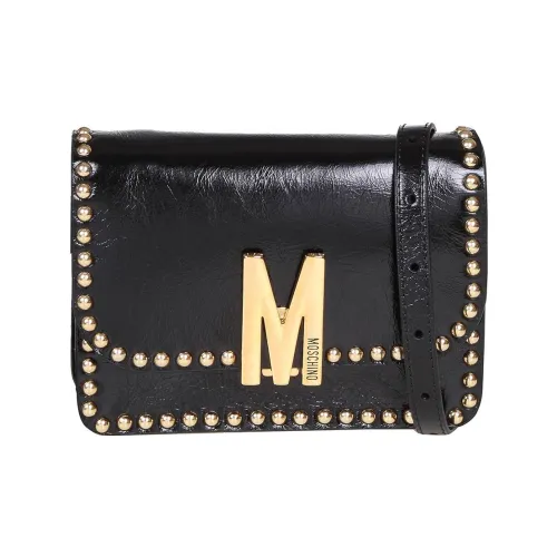 MOSCHINO Сумка через плечо из кожи женская черная