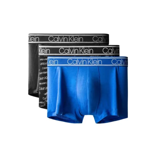 Calvin Klein 3 упаковки Черный/Синий/Черный Белый Мужские боксер-шорты