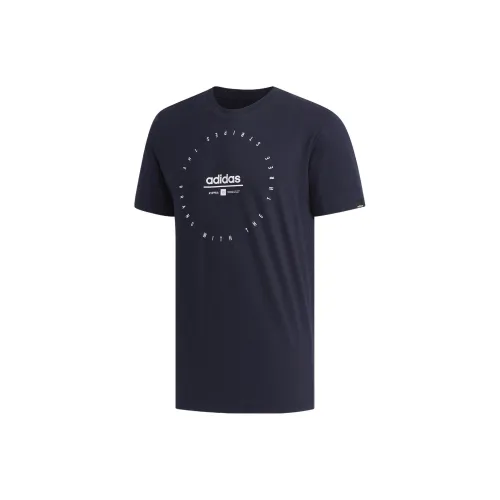 Adidas Blue Men's T-Shirts Adidas Синий Мужские Футболки