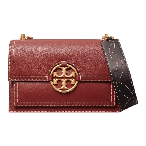 TORY BURCH Miller Пескоструйная кожа Сумка через плечо Сумка на плечо Женская Осенняя Красная