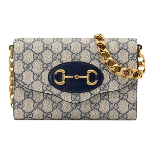 GUCCI Horsebit 1955 Холст с кожей Тип покрытия Сумка через плечо Сумка на плечо Женская