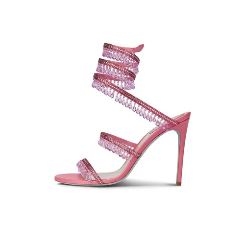 RENE CAOVILLA Chandelier 105 one Ремень Сандалии Женские Розовый