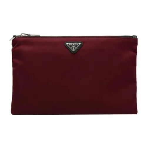 PRADA Saffiano кожа клатч мужской темно-красный