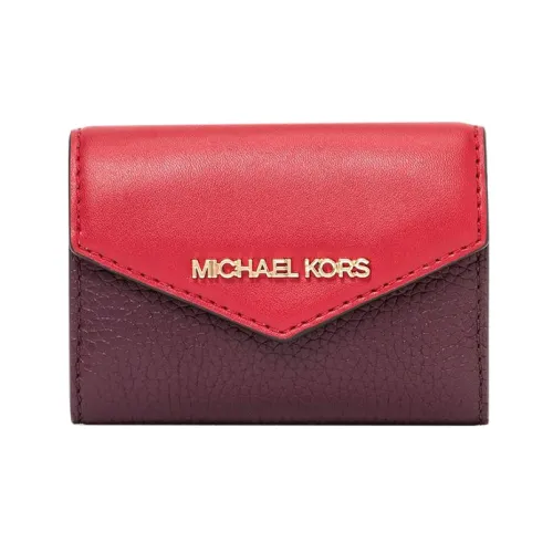 MICHAEL KORS Jet Set Travel Коровья кожа Key Pouch Держатель для карт Маленький Женский Бордовый Красный и Красный