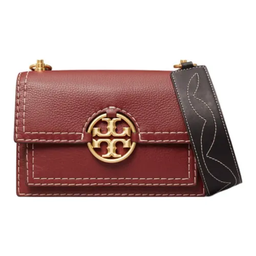 TORY BURCH Miller Пескоструйная кожа Сумка через плечо Сумка на плечо Маленькая Женская Осенняя Красная