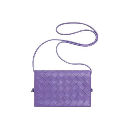 Bottega Veneta Sheepskin Wallet Large Women's Purple