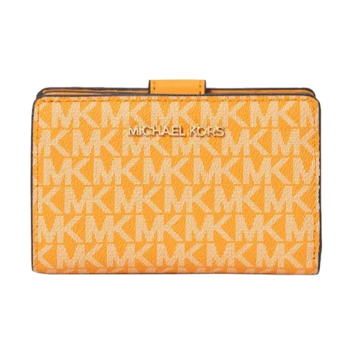 MICHAEL KORS Jet Set Travel Покрытый холст Картхолдер Монетница Женские HONEYCOMB Желтый