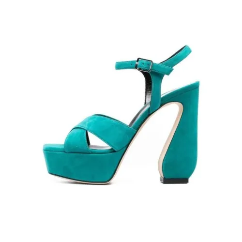 SERGIO ROSSI One Ремень Сандалии Женские Зеленые