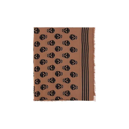 Alexander McQueen Modal Шелковые Шарфы CAMEL Мужской