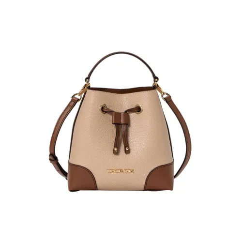 MICHAEL KORS Mercer Коровья кожа Ведрообразная сумка Сумка через плечо Сумка через плечо Маленькая женская Светло-коричневый и Кофейный