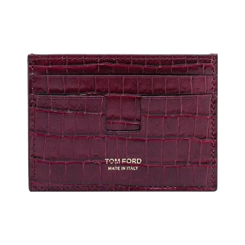 TOM FORD Кожа Держатель для карт Держатель для карт Мужской Красный