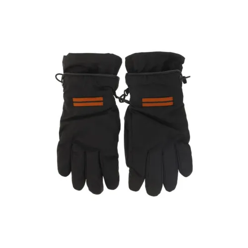 Ermenegildo Zegna Перчатки из телячьей кожи, черные, мужские