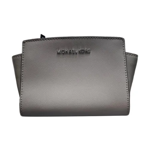 MICHAEL KORS Selma Текстурированная кожа Ухо Сумка Сумка через плечо Мини Женская Серый