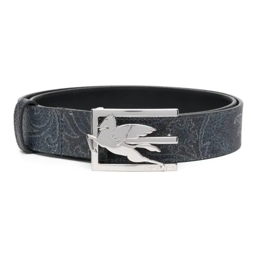 ETRO Ремни из коровьей кожи, серого цвета, унисекс