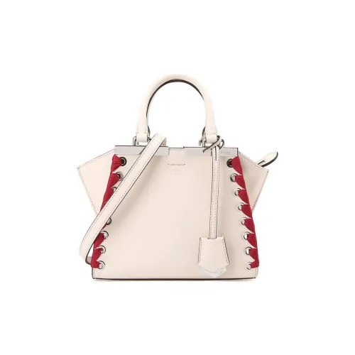 FENDI Телячья кожа Тоут Сумка Сумка для покупок Сумка через плечо Сумка Женская Белая Молочный Белый